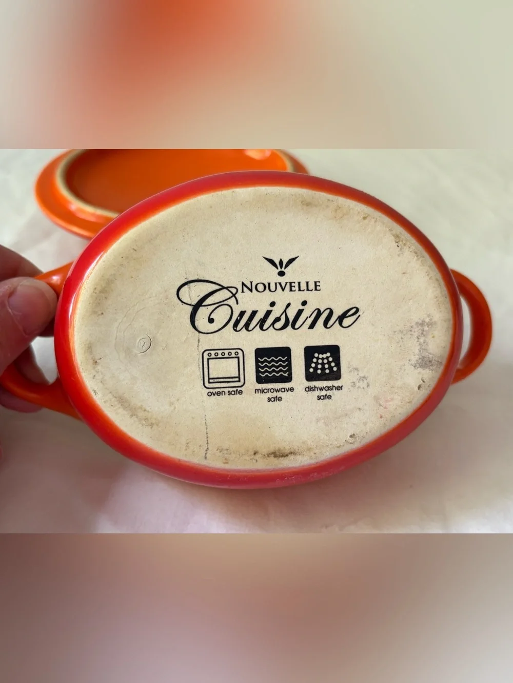 Orange Gradient Ceramic Dutch Oven with Black Knob